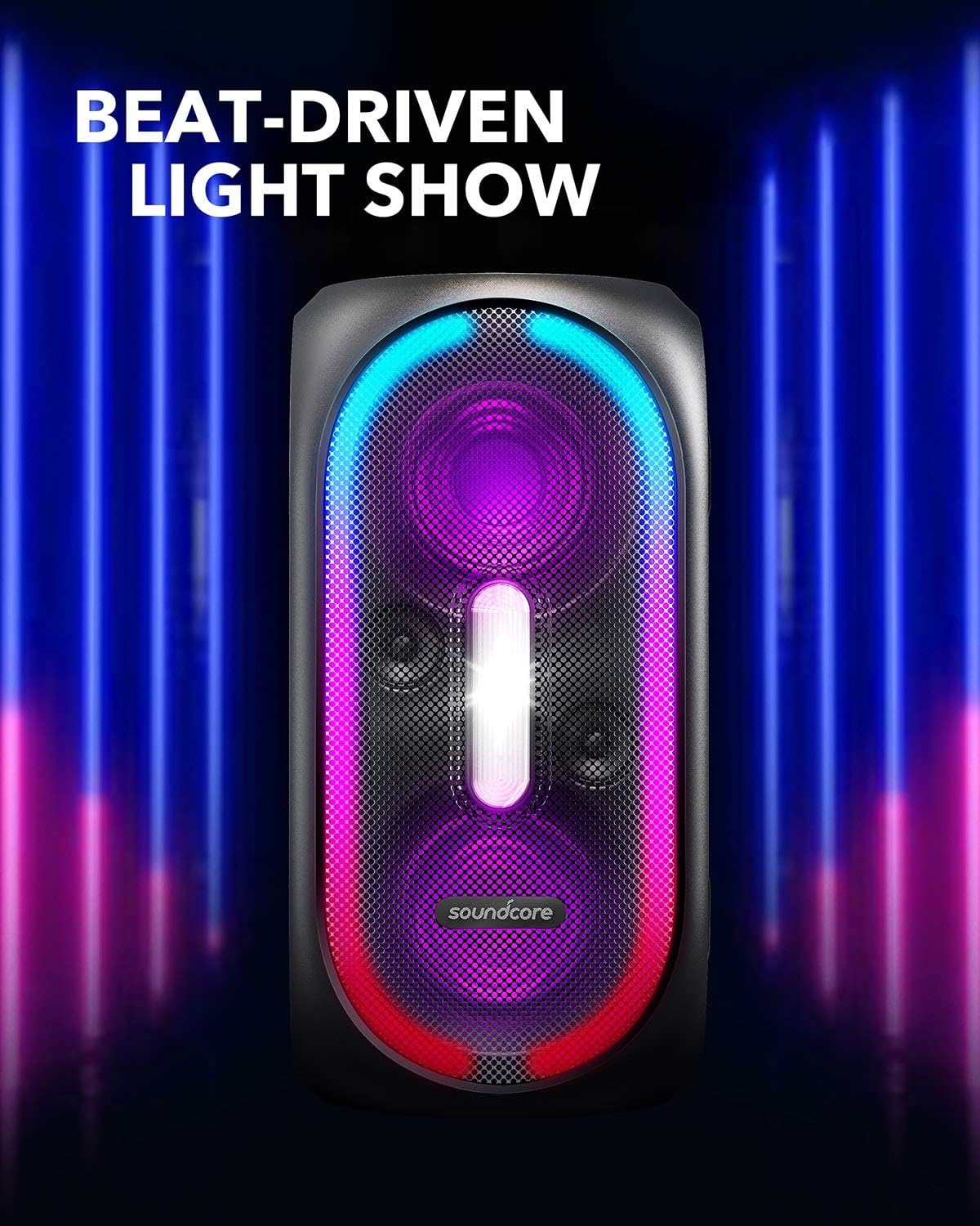 ساوندكور مكبر صوت ريف+ 24 ساعة 160 واط - أسود