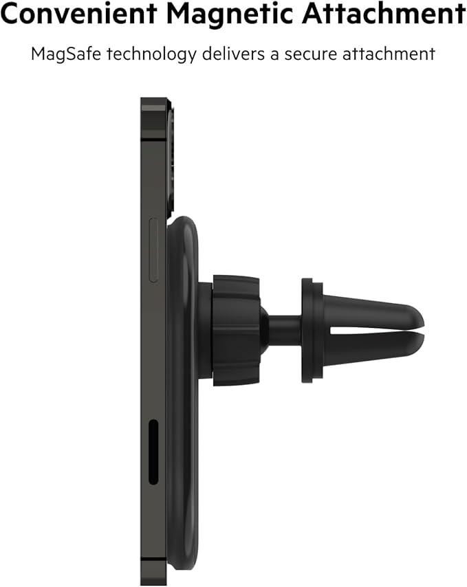 BELKIN CAR CHARGER - 10W - MAGNECTIC - CLA INCLUDED - BLACK