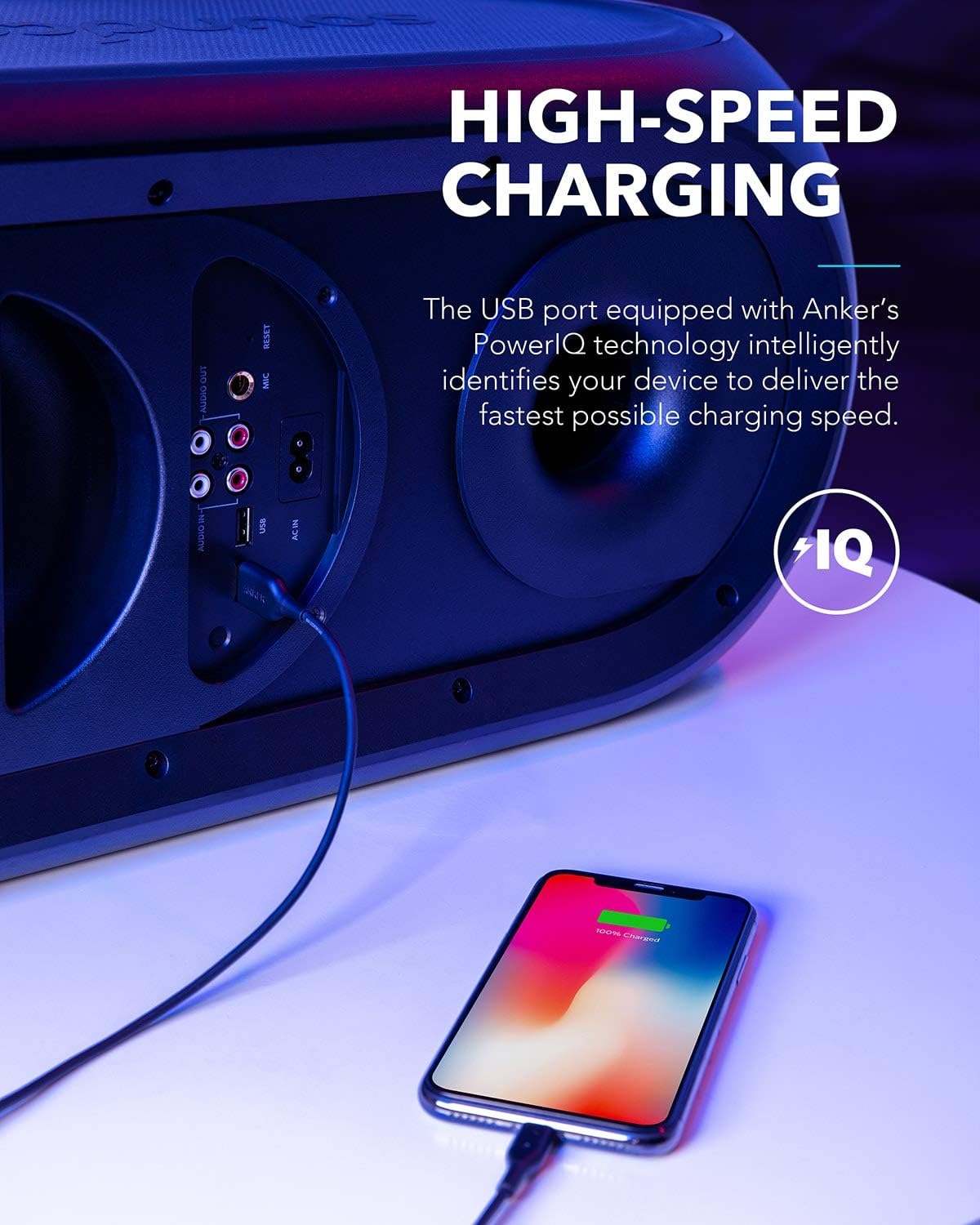 ساوندكور مكبر صوت ريف+ 24 ساعة 160 واط - أسود