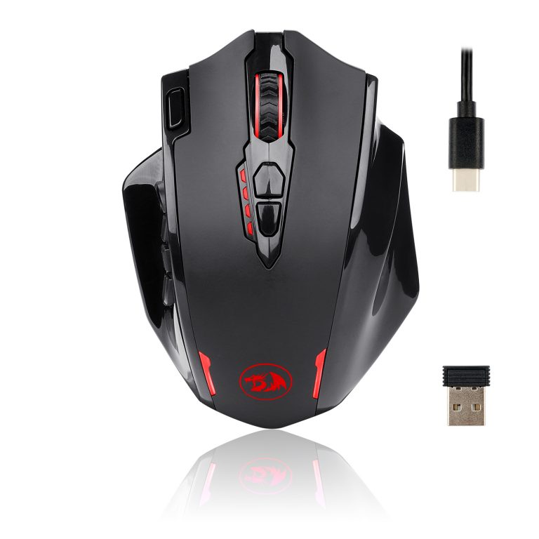 Redragon M913 Impact Elite Wireless Gaming Mouse, 16000 DPI Wired/Wireless RGB Gamer Mouse with 16 Programmable Buttons