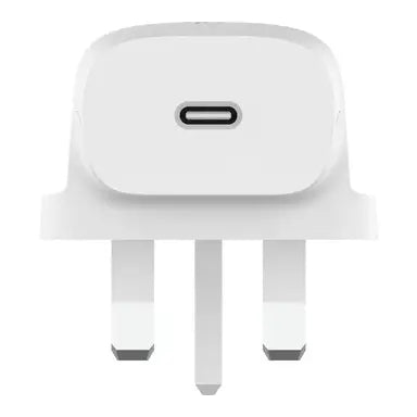 BELKIN WALL CHARGER - 20W - PD - PPS USB-C - UK PLUG - WHITE