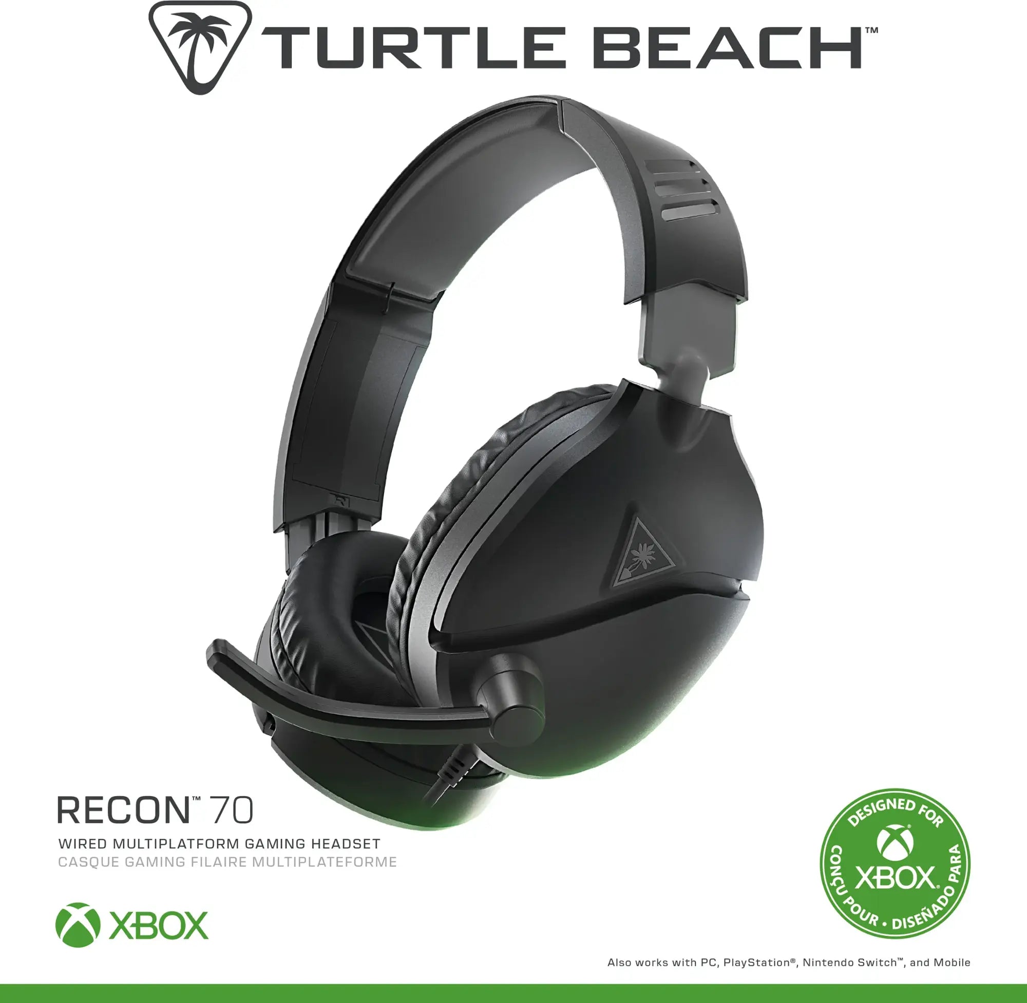 سماعة الألعاب Turtle Beach Recon 70X - أسود