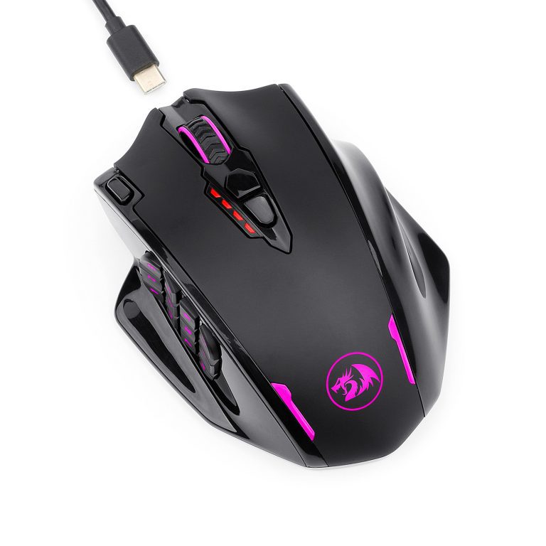 Redragon M913 Impact Elite Wireless Gaming Mouse, 16000 DPI Wired/Wireless RGB Gamer Mouse with 16 Programmable Buttons
