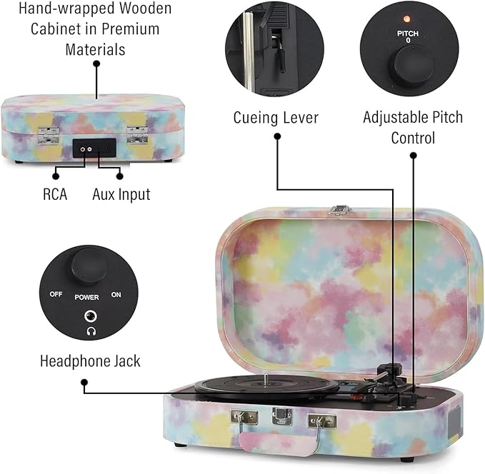 Crosley Discovery Portable Turntable Tie-Dye