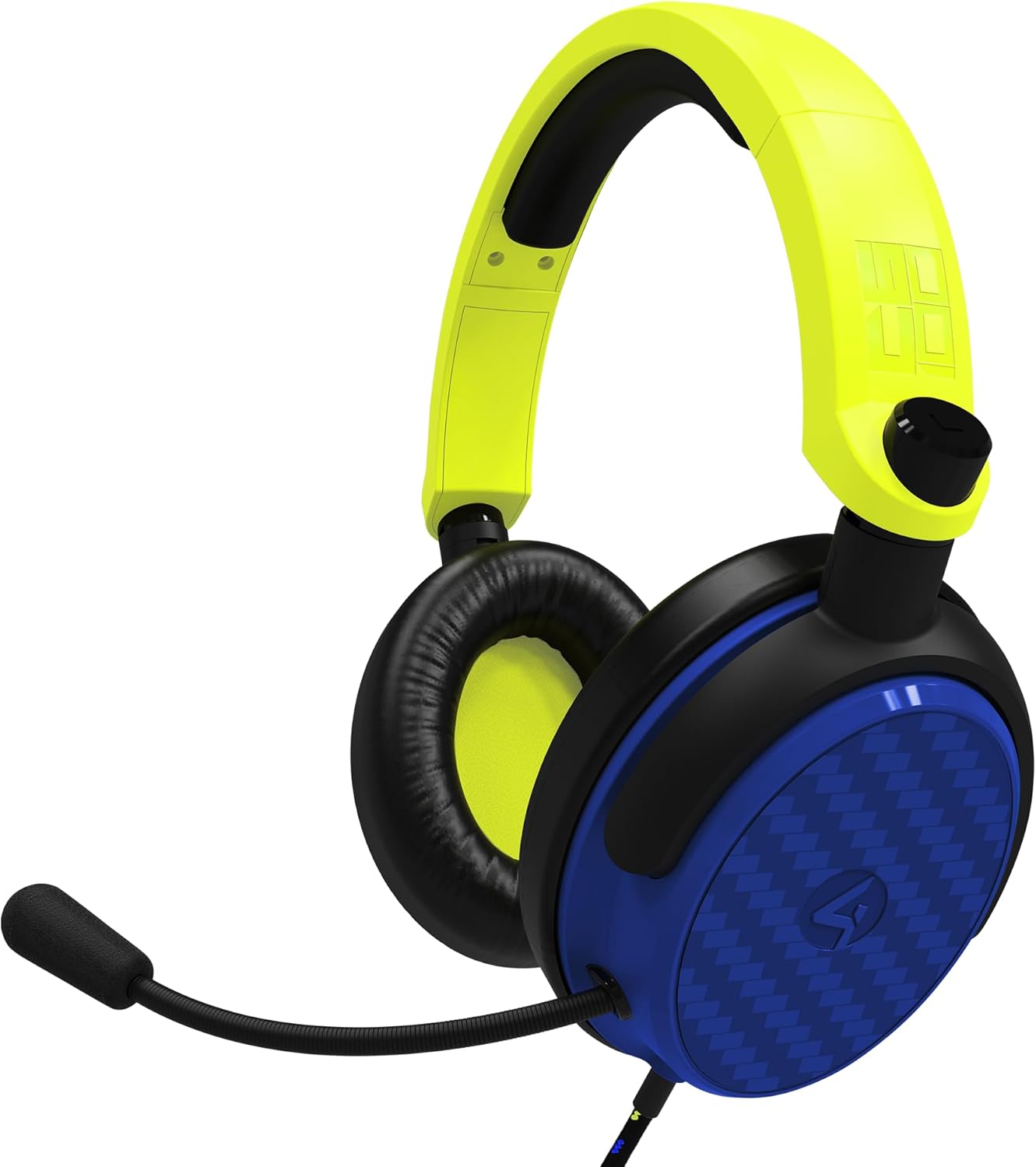 4Gamers C6-100 Gaming Headset for Switch, XBOX, PS4/PS5, PC - Neon Yellow/Blue