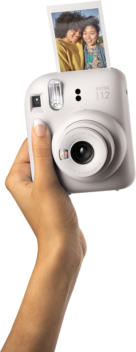 كاميرا Instax Mini 12 (أبيض طيني)