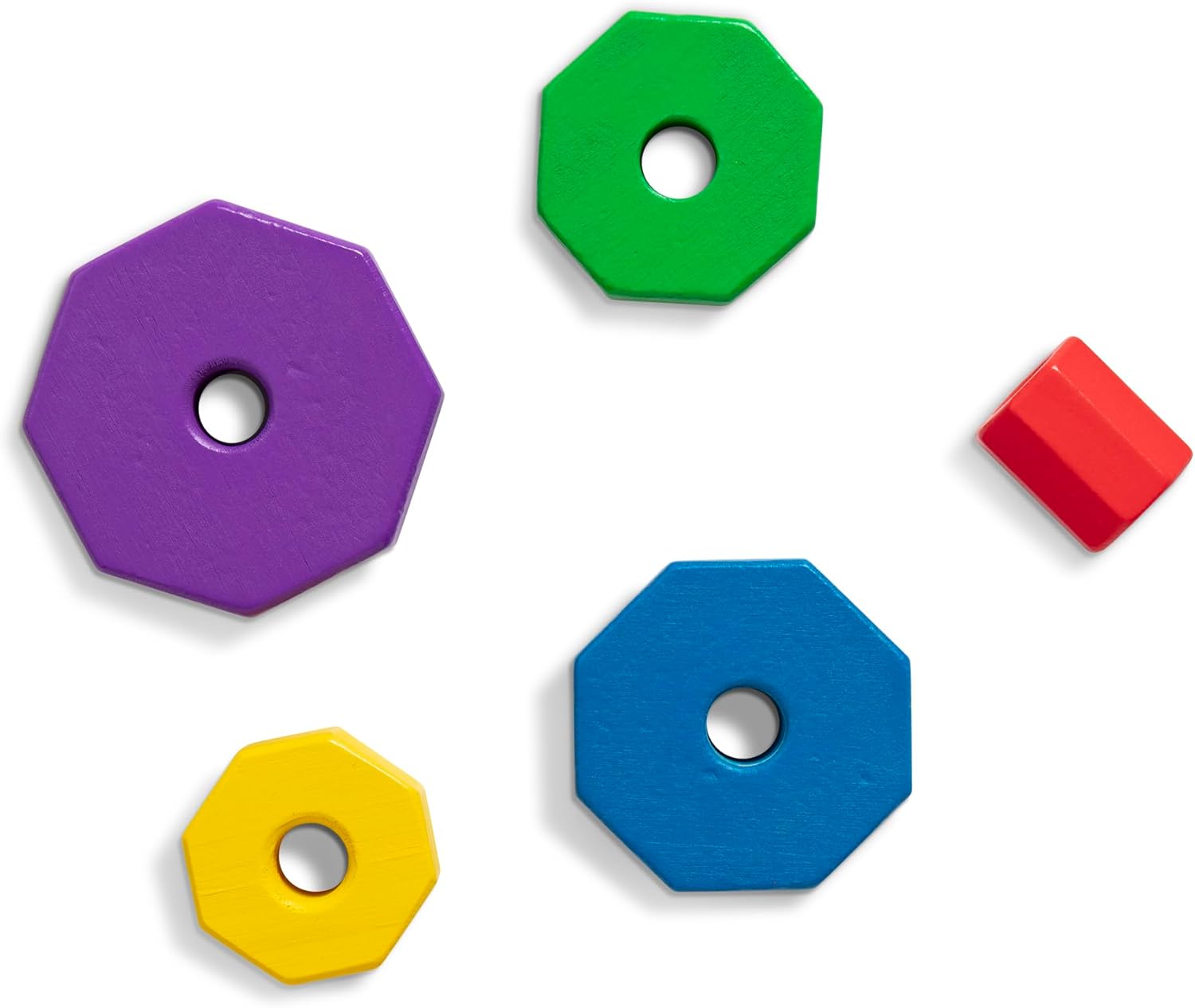 Melissa & Doug Geometric Stacker - Wooden Educational Toy
