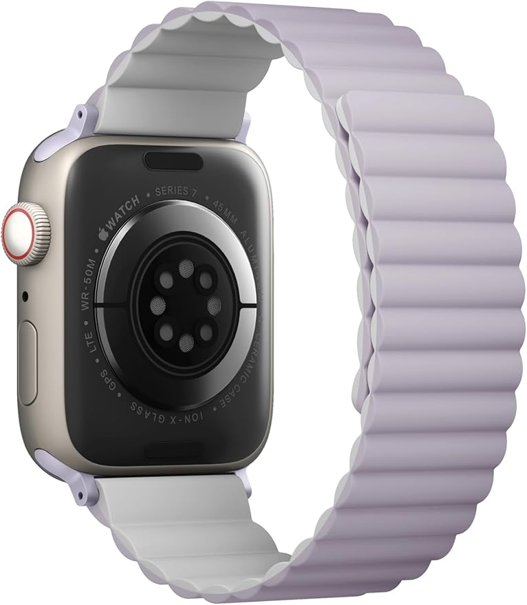 UNIQ REVIX REVERSIBLE MAGNETIC APPLE WATCH STRAP 41/40/38MM - LILAC LILAC/WHITE