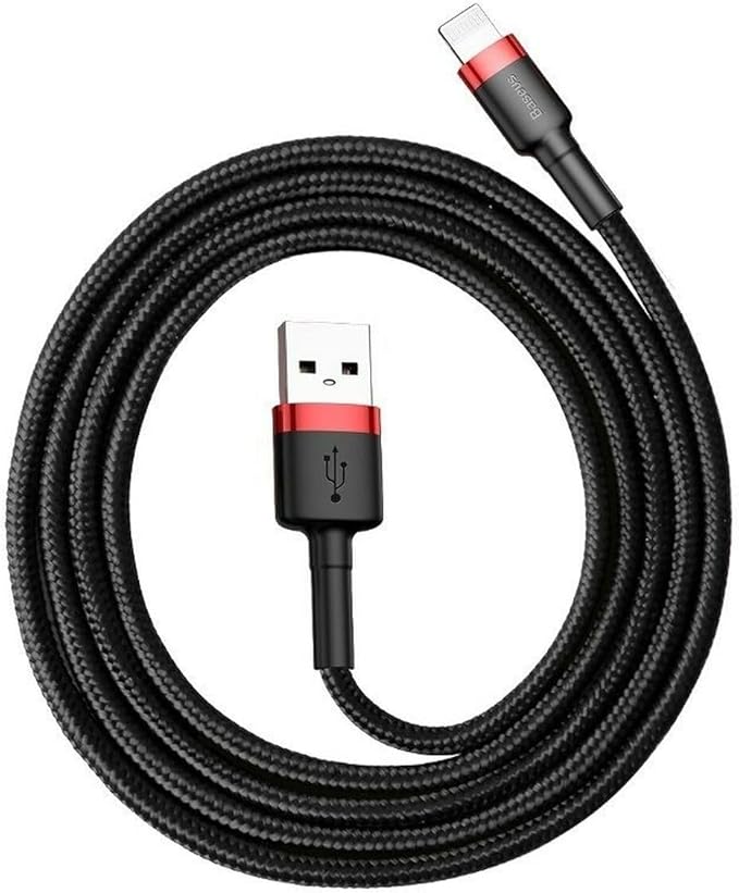 كابل باسياس كافول USB لـ Lightning 1.5A 2م أحمر + أسود