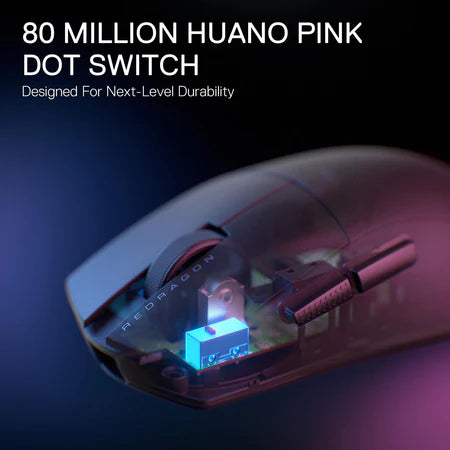 Redragon M916 PRO 3-Mode Wireless Gaming Mouse, Hype-Speed 4K Polling Rate, 49G Ultra-Light 26K DPI Gamer Mouse w/Ergonomic Natural Grip Build, Redefinable.Black