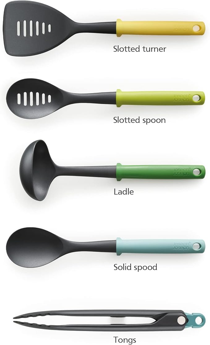 Joseph Joseph Duo Utensil Set with Stand 5 pieces Multicolor