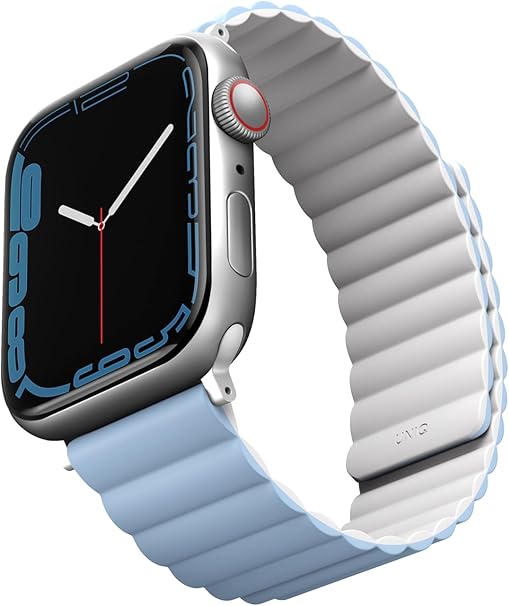 UNIQ REVIX REVERSIBLE MAGNETIC APPLE WATCH STRAP 41/40/38MM - ARCTIC WHITE/BLUE