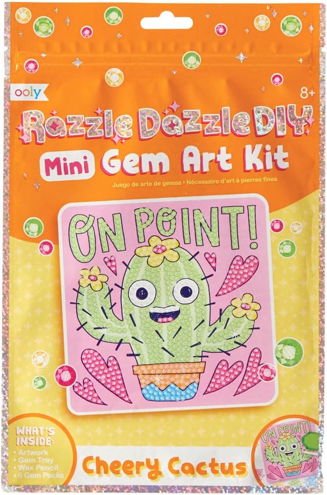Ooly Razzle Dazzle D.I.Y. Mini Gem Art Kit: Cheery Cactus