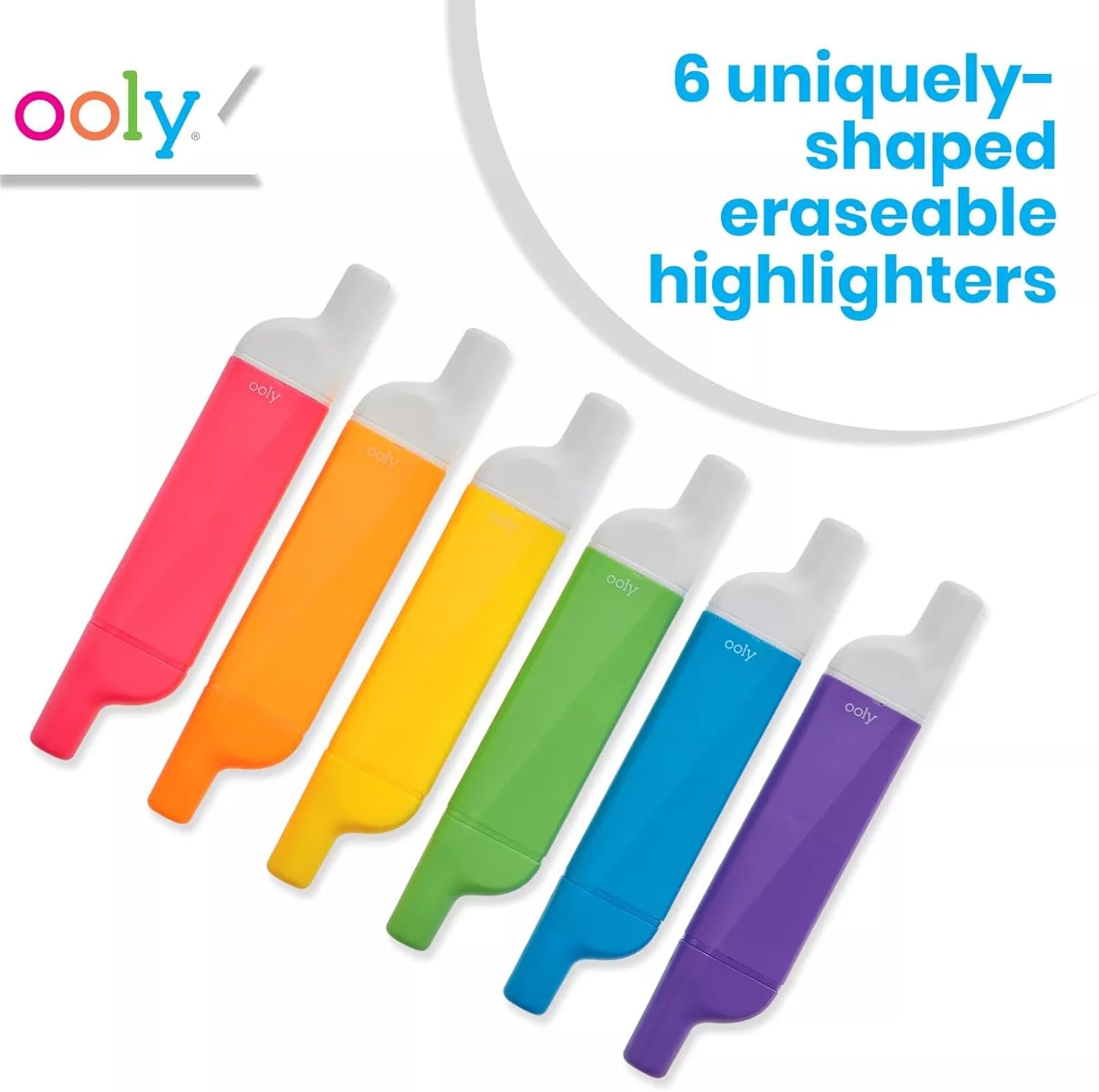 Ooly Do Overs Erasable Highlighters Set Of 6