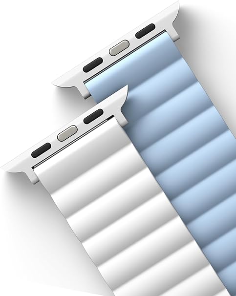 UNIQ REVIX REVERSIBLE MAGNETIC APPLE WATCH STRAP 41/40/38MM - ARCTIC WHITE/BLUE