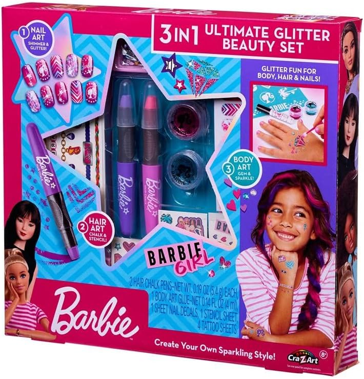 Barbie 3-In-1 Ultimate Glitter Beauty Set