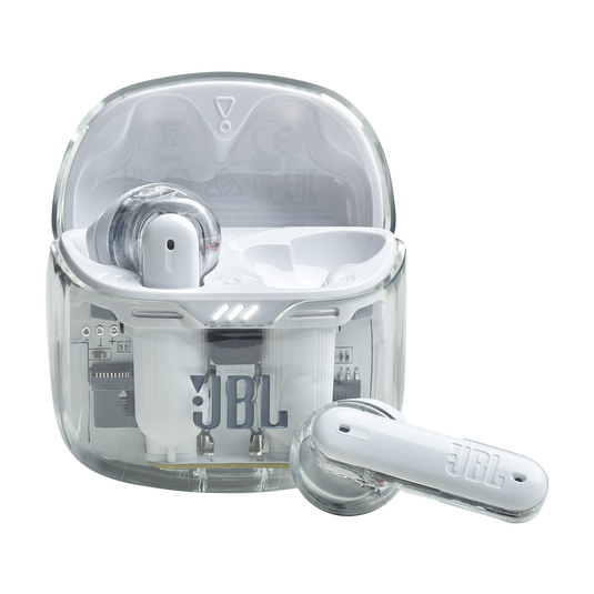 سماعات JBL Tune Flex اللاسلكية بالكامل بتصميم Ghost - أبيض