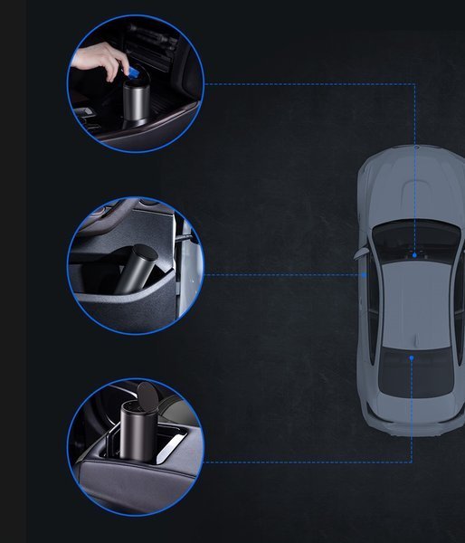 سلة مهملات باسياس ستايل جنتلمان المركبة باللون الرمادي