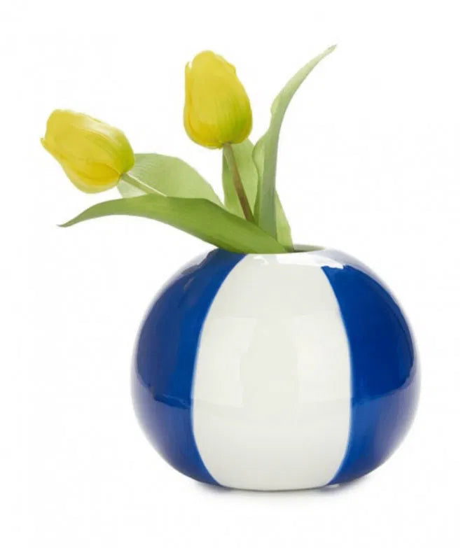 مزهرية بالفي كرة شاطئ زرقاء خزفي 14 سم