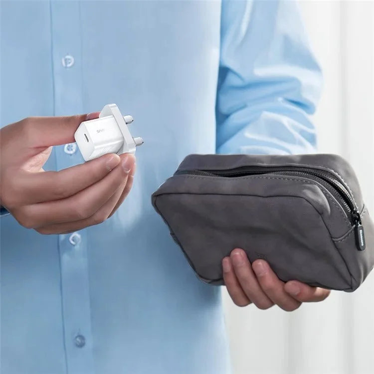 شاحن سريع Baseus GaN5 Mini منفذ واحد 20 واط، أبيض (المملكة المتحدة)