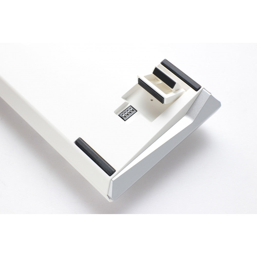 Ducky One 3 كلاسيك أبيض نقي ميني 60% مفتاح شيري أحمر - عربي