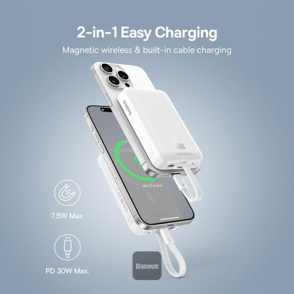 Baseus Mag Mini W.less Fast Charge Power Bank USBC 10K