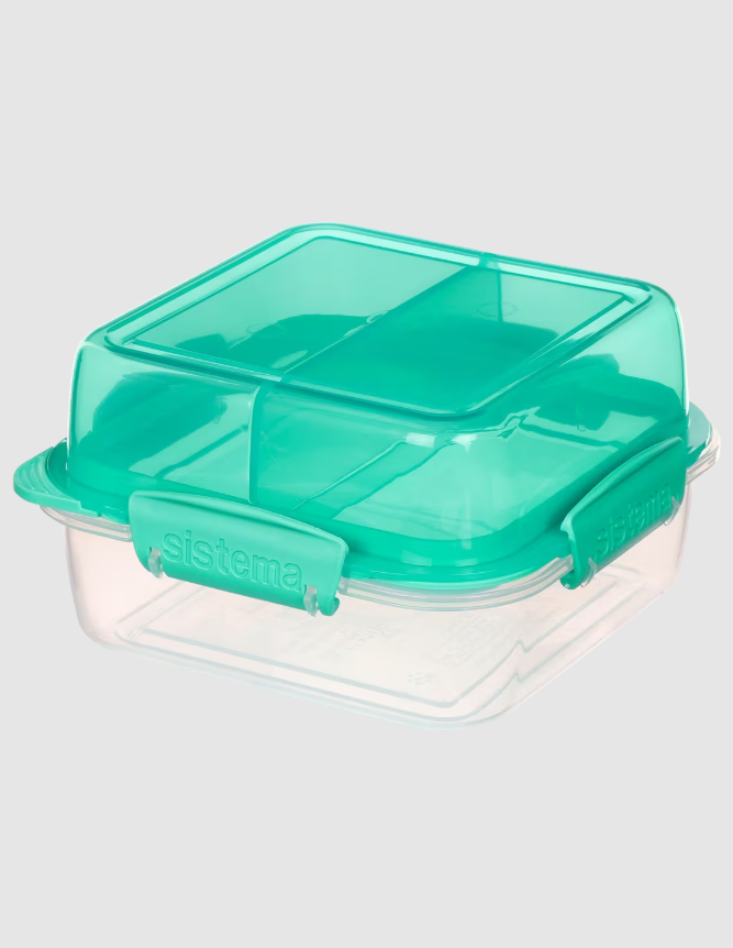 Sistema Klip It To Go Stack Lunch Container Square 1.24 Ltr