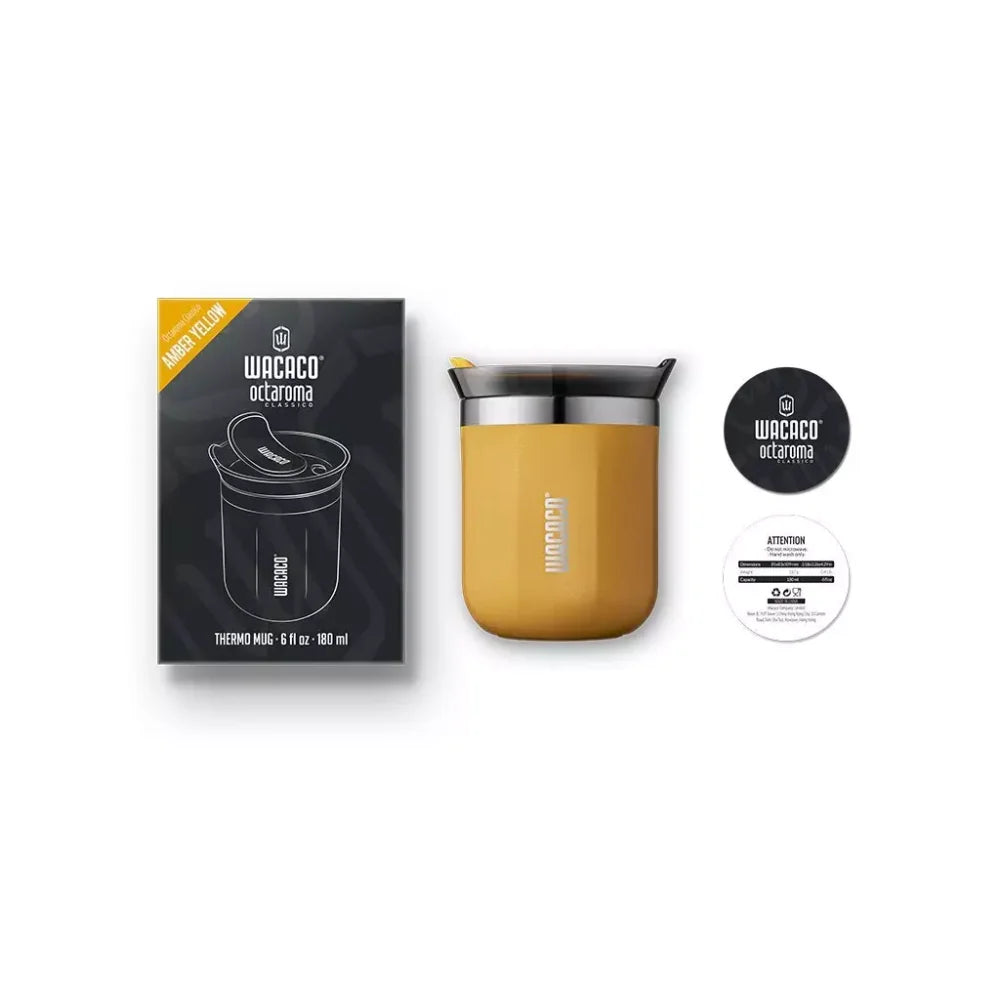 كوب عازل للحرارة WACACO OCTAROMA CLASSICO - أصفر - 180 مل