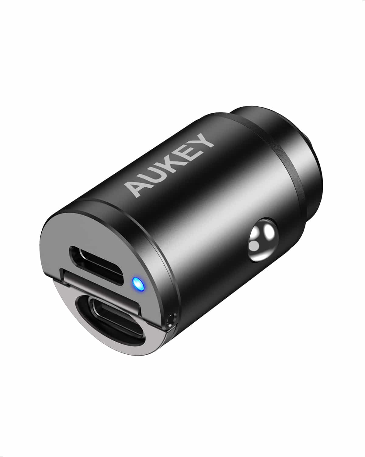 AUKEY PD Nano Car Charger 30W 2-Port Dual USB-C A4 Black