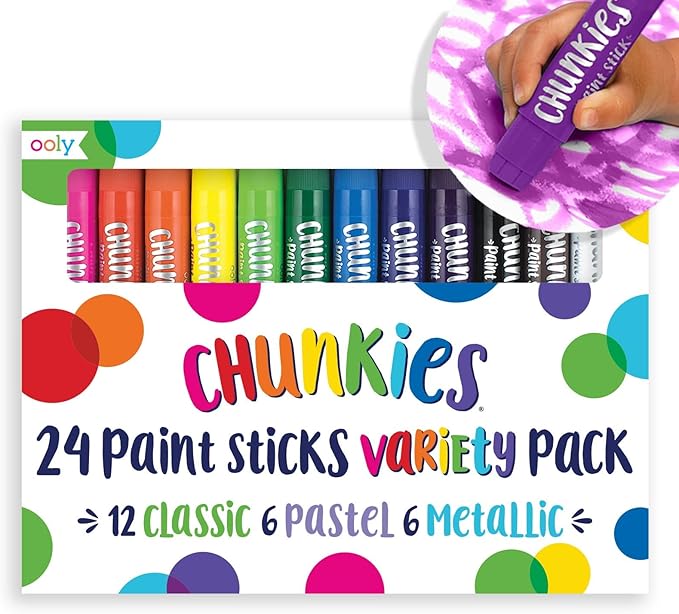 Ooly Chunkies Paint Sticks Variety Pack W Pastels Set Of 24