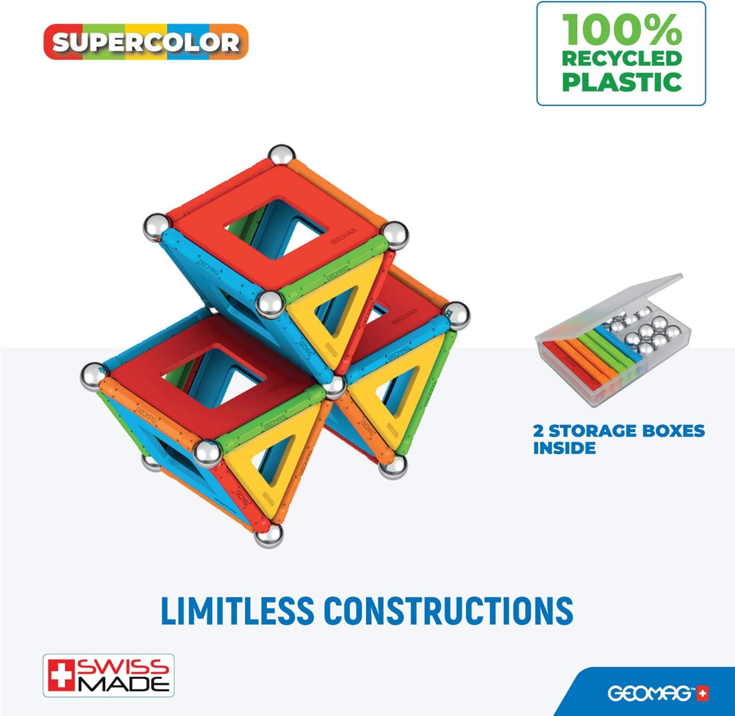 Geomag Supercolor Panels Recycled 78 Pcs