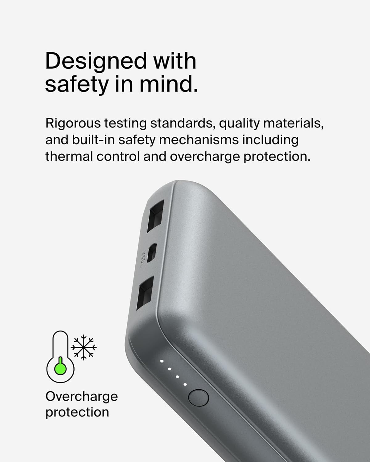 BELKIN POWERBANK 20K 15W USB-C IN - USB-A OUT - SPACE GREY