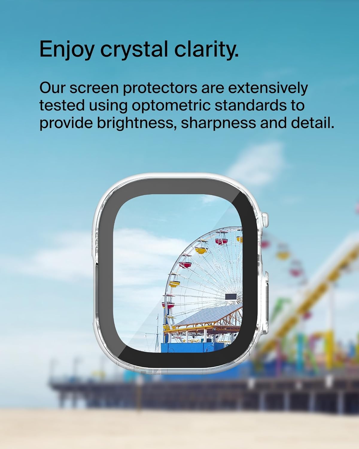 بيلكين - واقي شاشة شفاف لساعة آبل ULTRA 1/2 49 مم - واقي الزجاج الأمامي