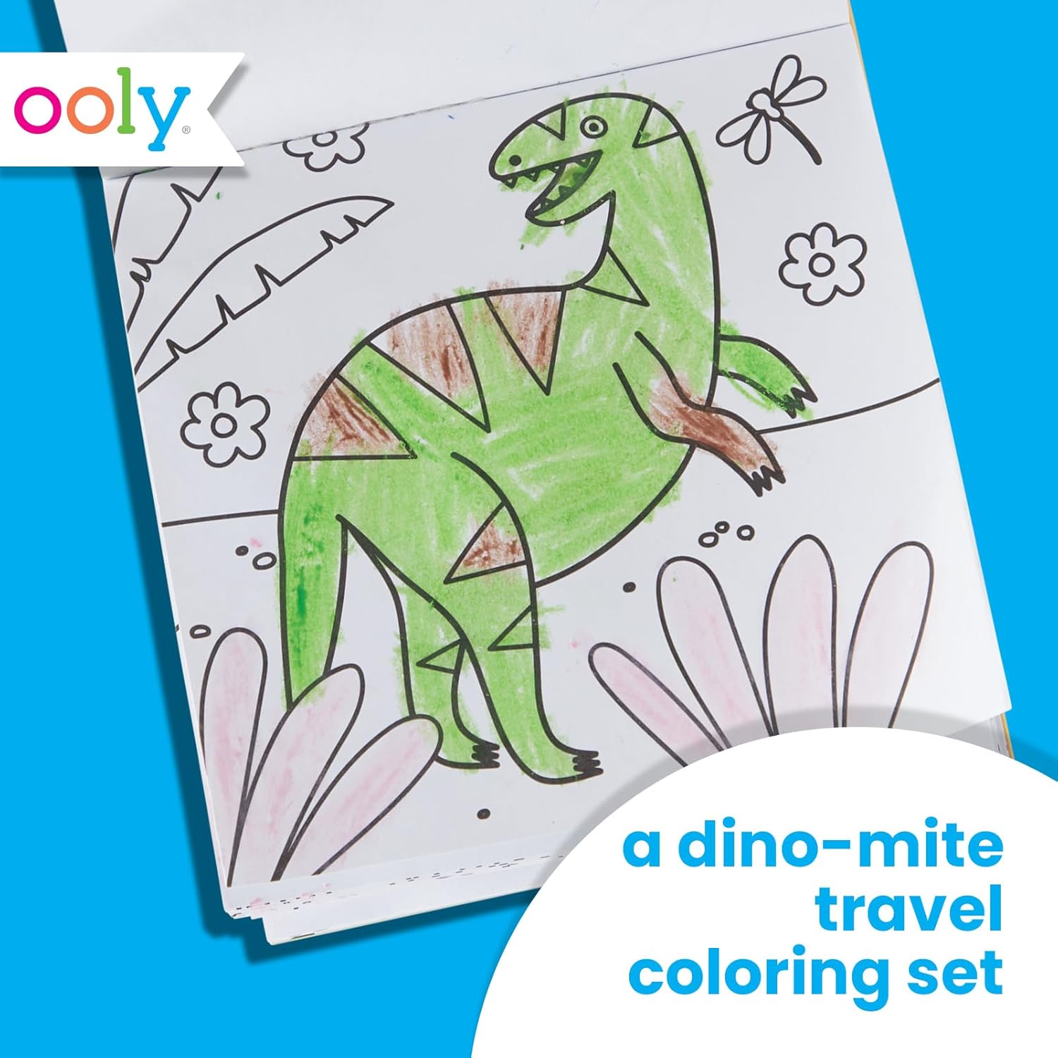 Ooly Carry Along Crayon & Coloring Book Kit Dinoland
