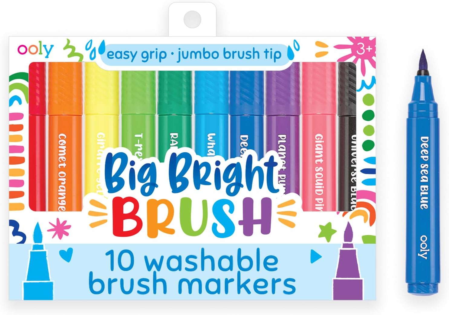 Ooly Big Bright Brush Markers Set Of 10
