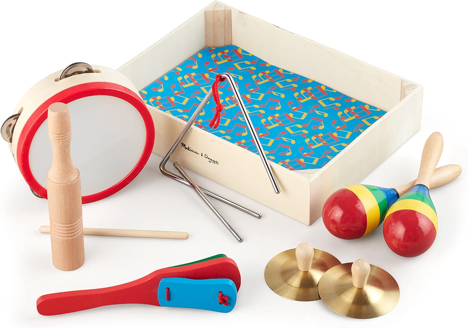 Melissa & Doug Band-In-A-Box Clap! Clang! Tap! Instrument Set