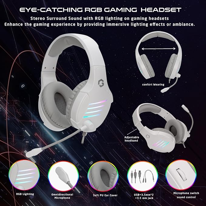 GAMEON VIPER XA All-In-One Artic Series Gaming Bundle (Mechanical Keyboard, Headset, Mouse & Mousepad)