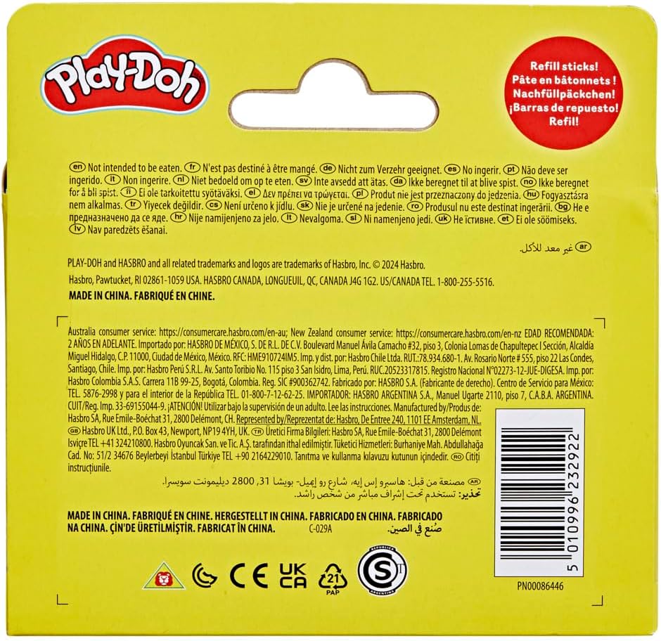 Play-Doh Essential Colors 10 Pack of Refill Sticks