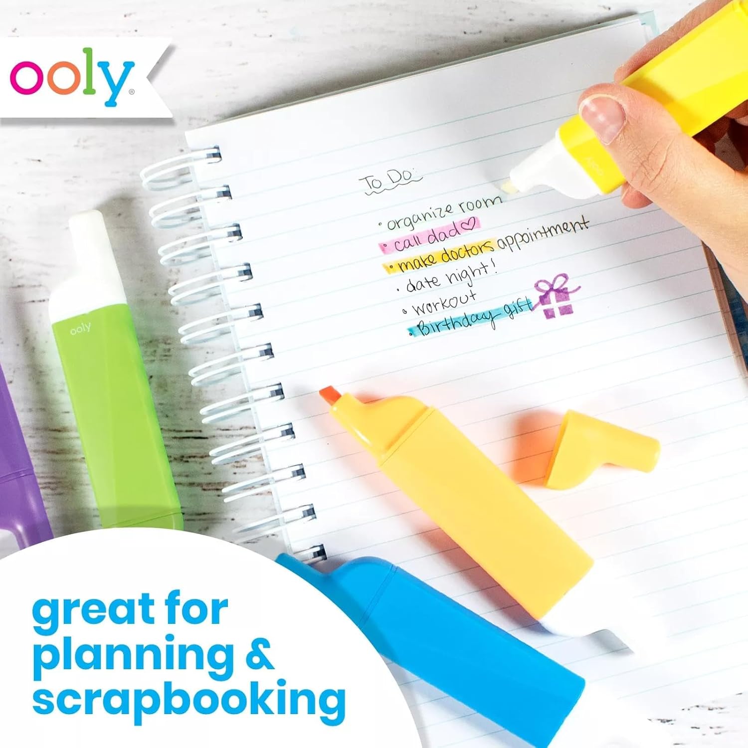 Ooly Do Overs Erasable Highlighters Set Of 6