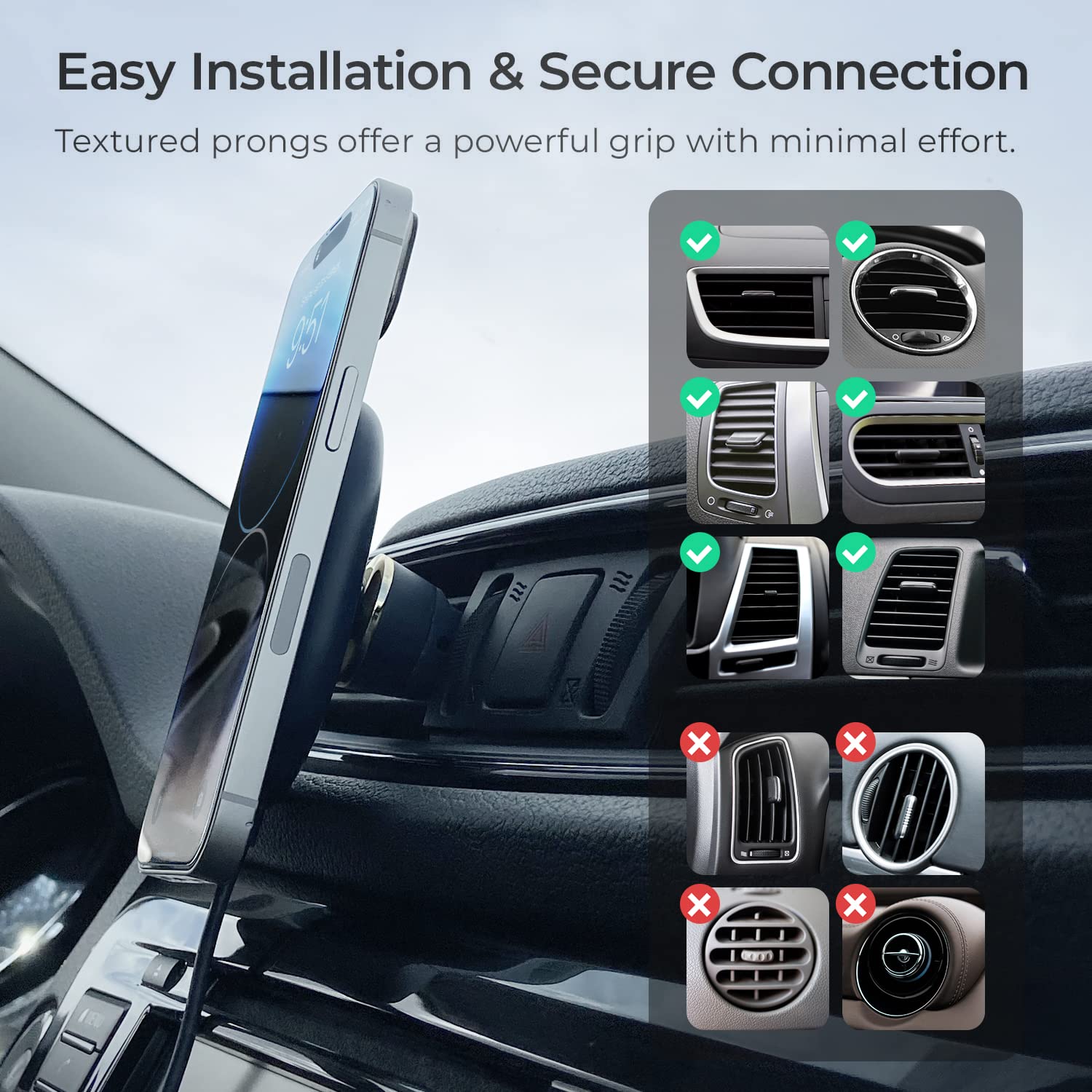 iOttie - Velox MagSafe Compatible Wireless Air Vent Mount