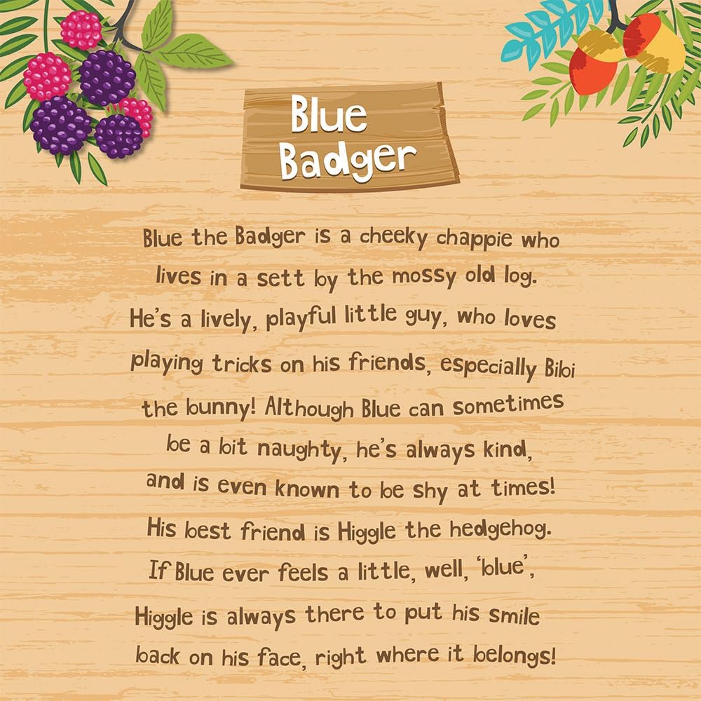 Curlimals- Blue The Badger