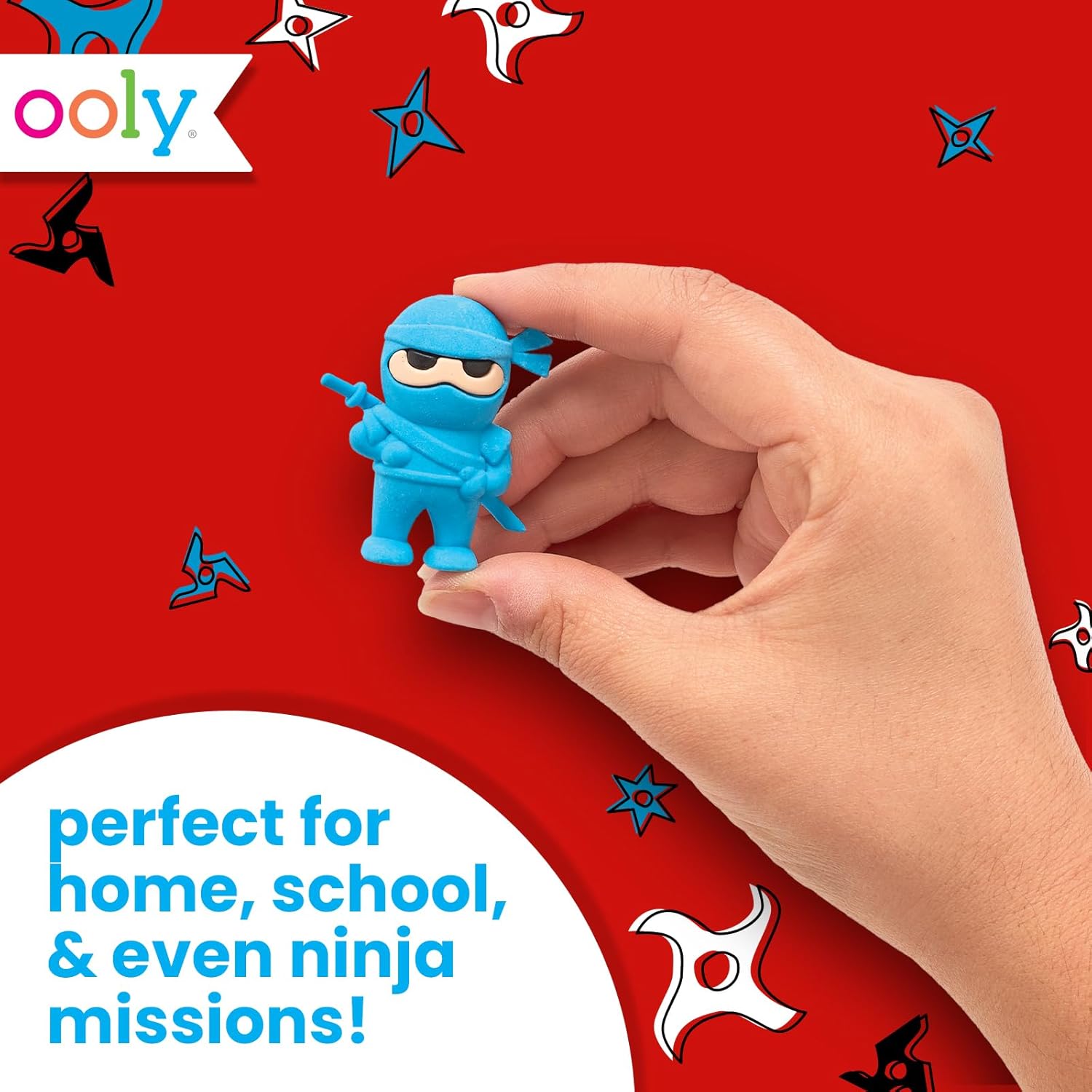 Ooly Ninja Erasers Set Of 3