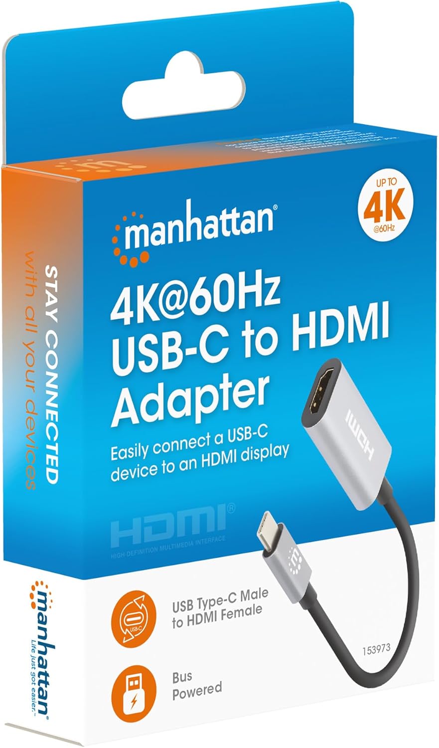 Manhattan 4K 60Hz USB-C to HDMI Adapter