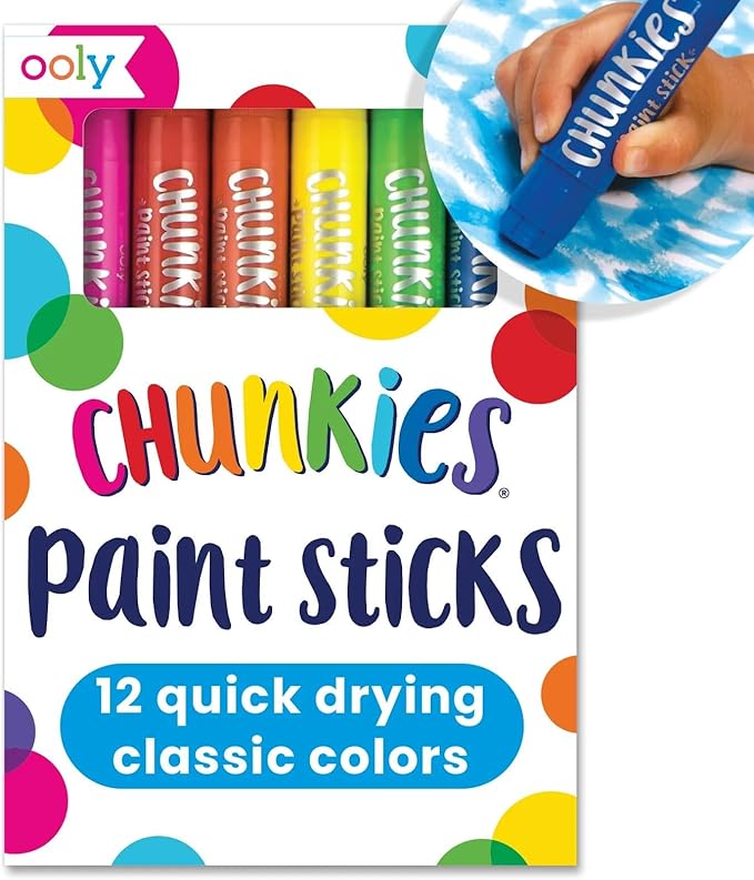 Ooly Chunkies Paint Sticks Original Pack Set Of 12