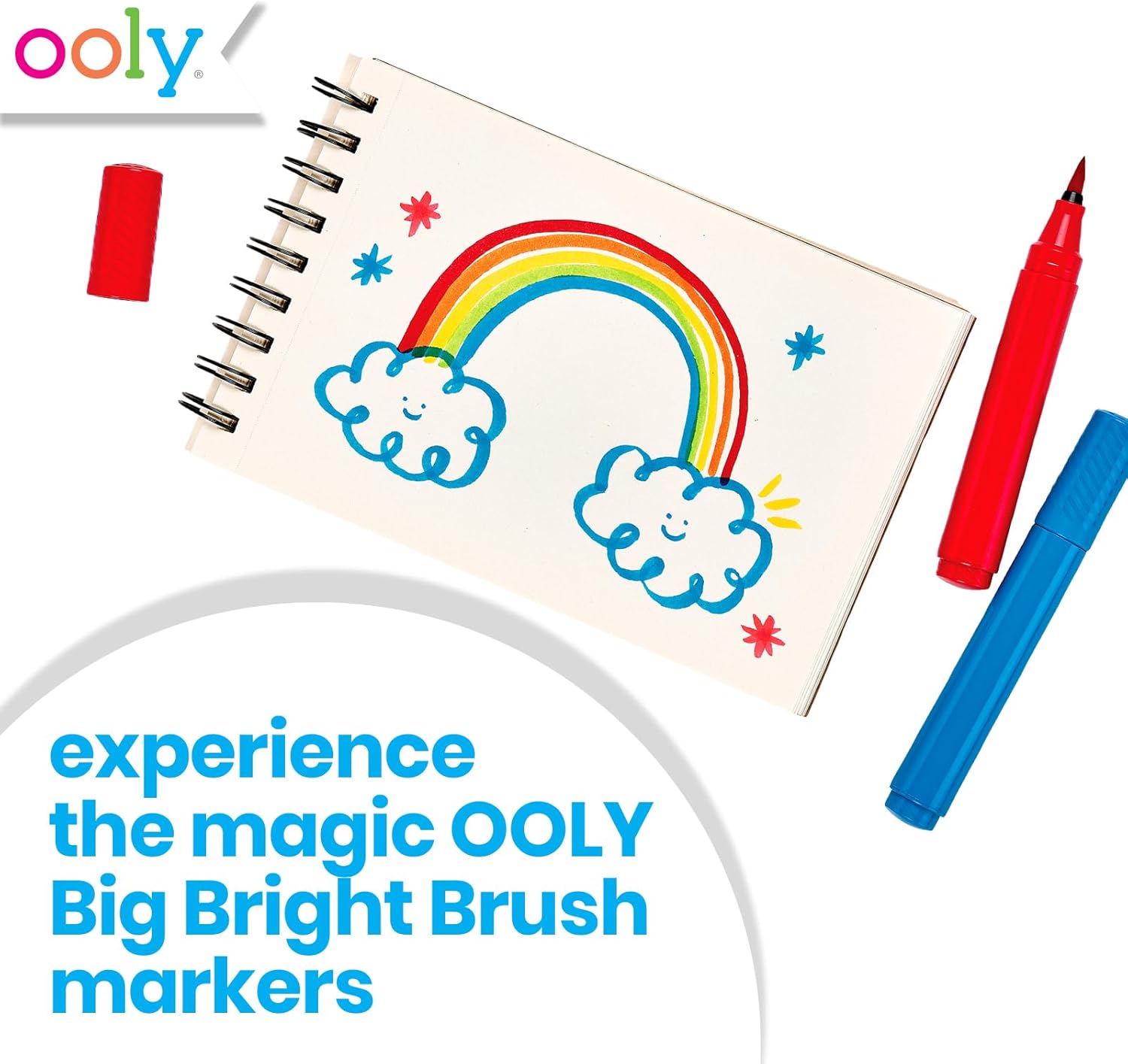Ooly Big Bright Brush Markers Set Of 10