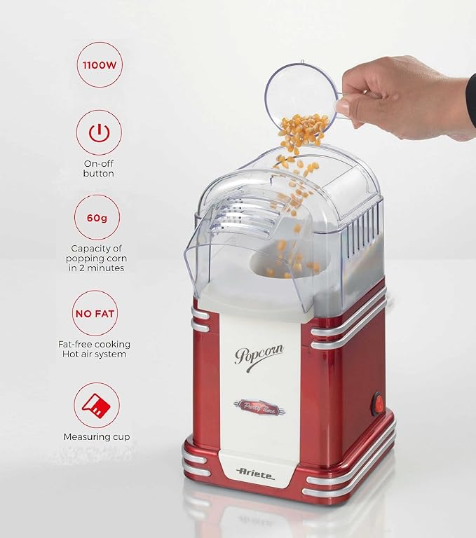 ARIETE 2954 POPCORN MAKER WHITE/RED