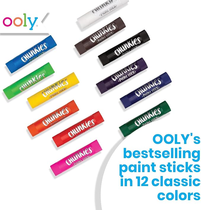 Ooly Chunkies Paint Sticks Original Pack Set Of 12