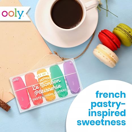 Ooly Le Bonbon Patisserie Pastel Highlighters Set Of 5