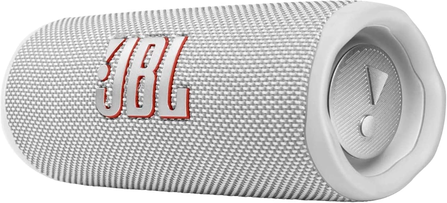 JBL Flip 6 White Portable Bluetooth Speaker Waterproof Wireless