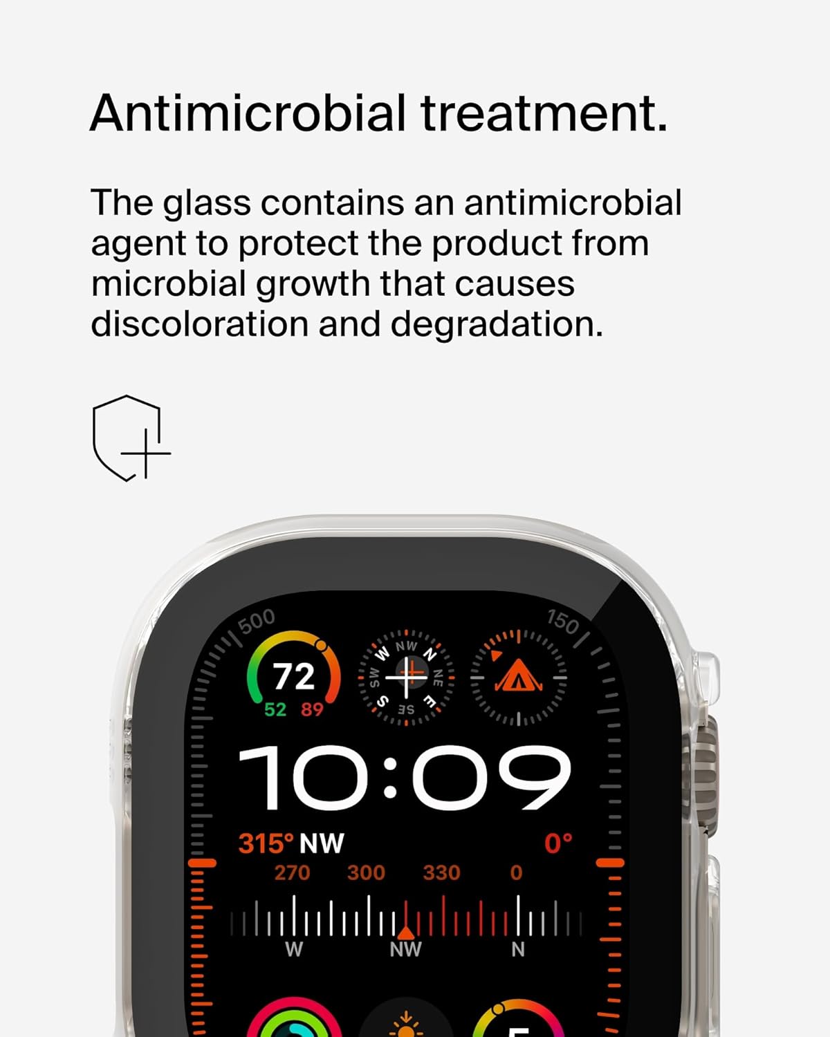 بيلكين - واقي شاشة شفاف لساعة آبل ULTRA 1/2 49 مم - واقي الزجاج الأمامي